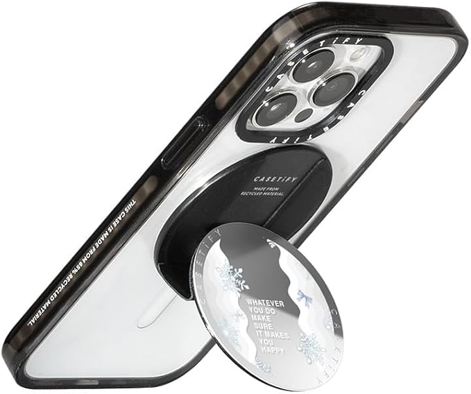 CASETiFY Snappy Grip Stand Compatible with Magsafe - First Snow - Silver Mirror