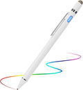 2-in-1 Active Stylus Digital Pen with 1.5mm Ultra Fine Tip for iPad iPhone Samsung Tablets Work on Touchscreen Phones and TabletsGood at Drawing and Writing White