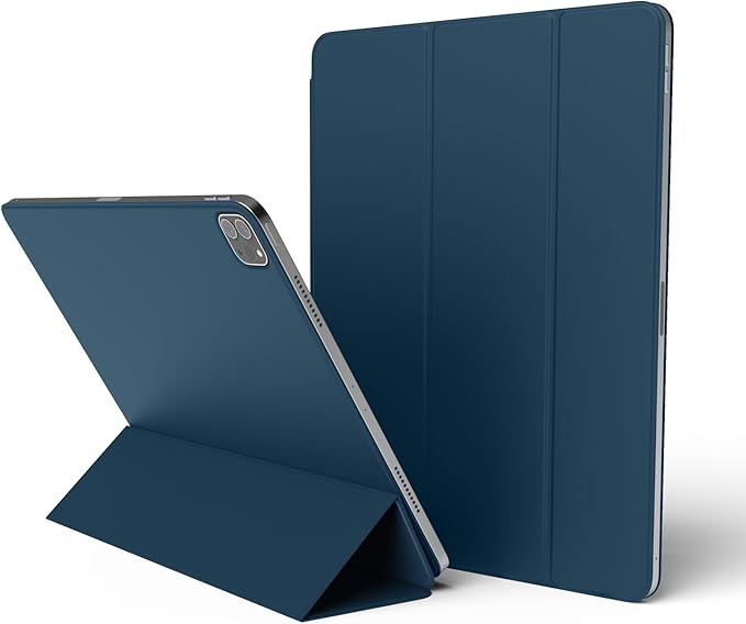elago Magnetic Folio Case for iPad Pro 13 inch Cover (M5 M4) - Back Plate can be Attached to Metal Materials Wake/Sleep functionality Compatible with Apple Pencil 2 [Blue]