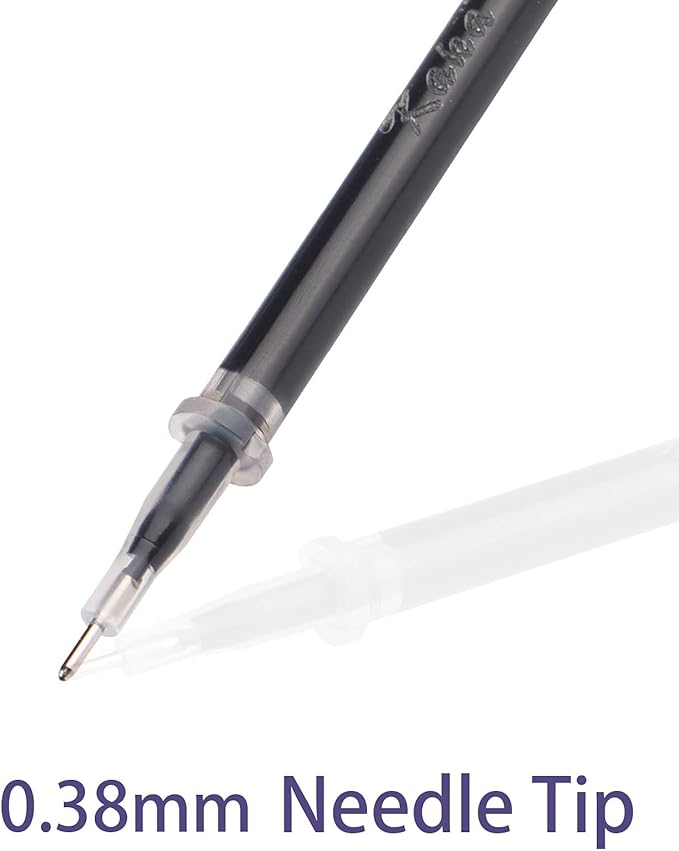 Gel Ink Rollerball Stylus Pen - 18 Pack0.38mm Gel Pen Extra Fine Point2 in 1 Capacitive Stylus PenBlack InkWriting Smoothly for OfficeBusinessGiftMetal Gold Clip