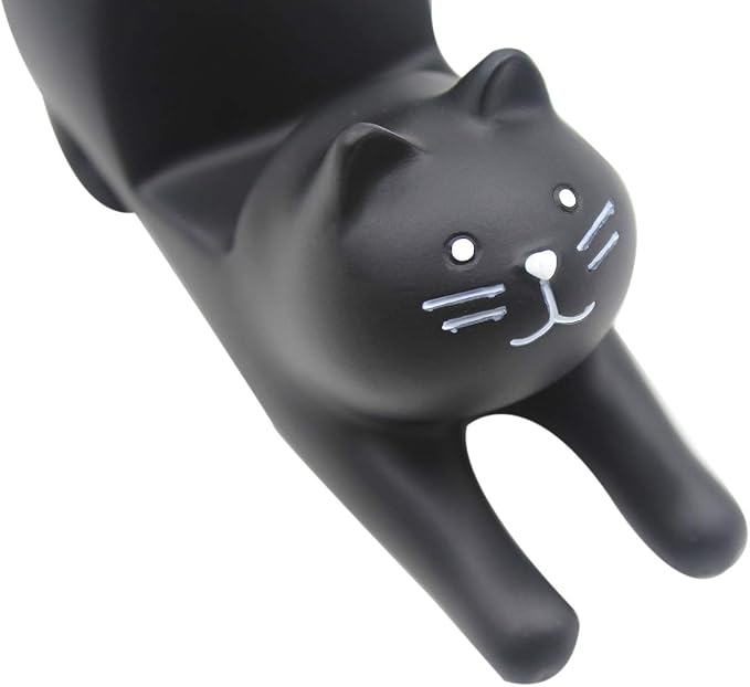 Stretching Black Cat