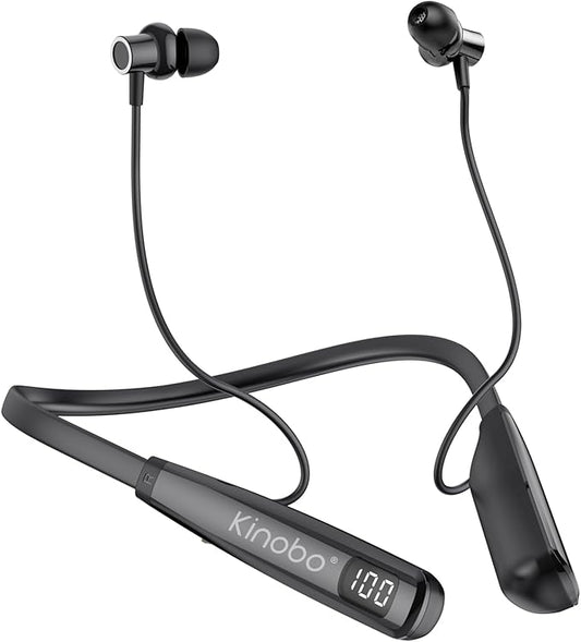 Neckband Bluetooth Headphones 6.0 Bluetooth 100 Hours PlaytimeIPX7 Sports Waterproof Earbuds with Microphone Noise Cancelling with HiFi Speakers Multiple Switchable Sound Modes