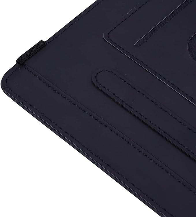 YEMENGHUA Heavy Duty Protection Compatible with Samsung Galaxy Tab A 8.0 T387 SM-T387V T387T T387A Slim Lightweight Embossed PU Leather Flip Holder Tablet PC Case Card Slot Tablet Case(Black)