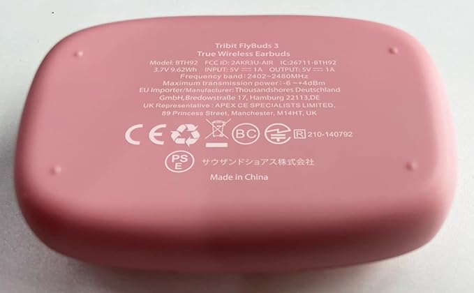 Tribit Wireless Earbuds True Wireless Earbuds HiFi Stereo 36H Playtime Wireless Headphones with Microphone IPX8 Waterproof Wireless Earphones for Sport (Pink)