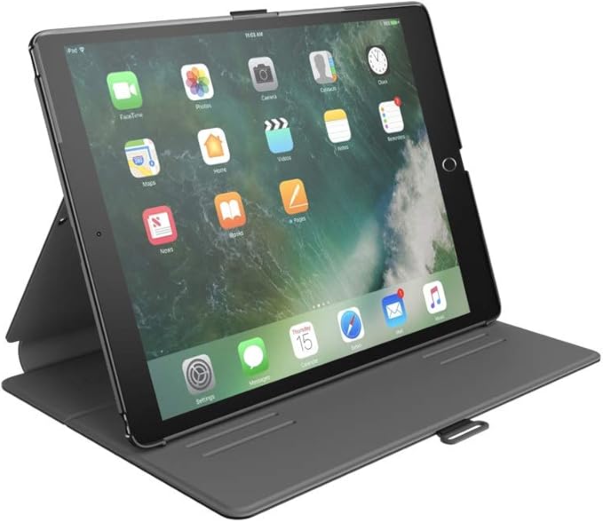 Speck Products Compatible Case for Apple iPad 9.7-inch (2017/2018 also fits 9.7-inch iPad Pro iPad Air 2/Air) Balance FOLIO Case and Stand Black/Slate Grey