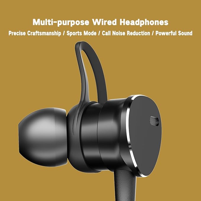 Wired Headphones Deep Bass Noise-Canceling Clear CallsMulti-Purpose In-Ear Stereo Bass Wired Earbuds with Mic Noise Reduction Compatible with iPhone 17 Pro 16 15 Android Tablets (USB C plug)