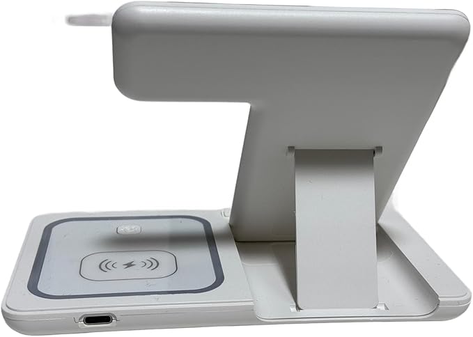 Fast Charging Wireless Charger Station 3 in 1 Multiple Devices Dock 15W Compatible with Any Devices with Wireless Charging Capability Phone Watch and Earbuds. (White)