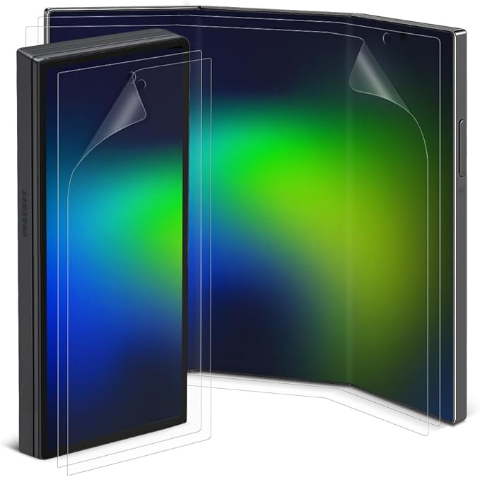 [2+2 EPU+TPU Anti-Glare Matte Screen Protector for Samsung Galaxy Z TriFold 2 Pack Inside + 2 Pack Front Anti-Fingerprint Self-Healing Bubble Free Easy Installation with Alignment Jig