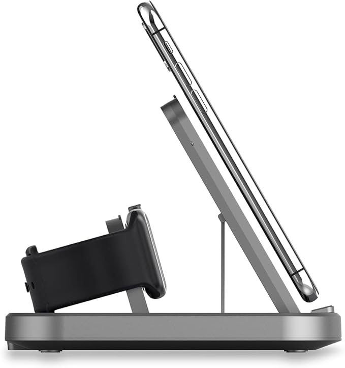 Veho DS-7 Wireless Multi-Charging Station | Qi Wireless Charging | Charges 3 Devices | Output 5W/7.5W/10W | Compatible with Smartphone Phones Apple Watch Airpods and More
