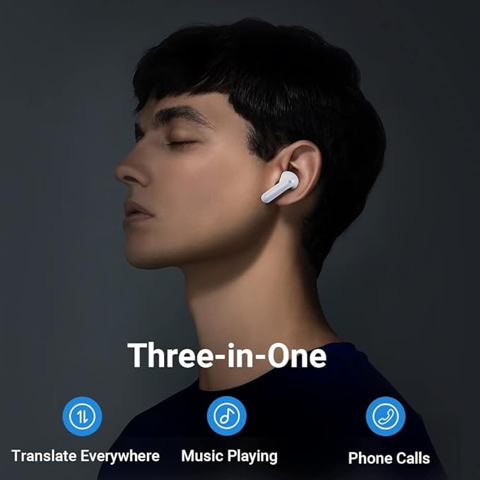 Timekettle M3 Language Translator Earbuds Two-Way Translator Device with APP for 40 Languages Online Voice Translator for Exploring Expat Life Freely Compatible with iOS Android (Online Version)