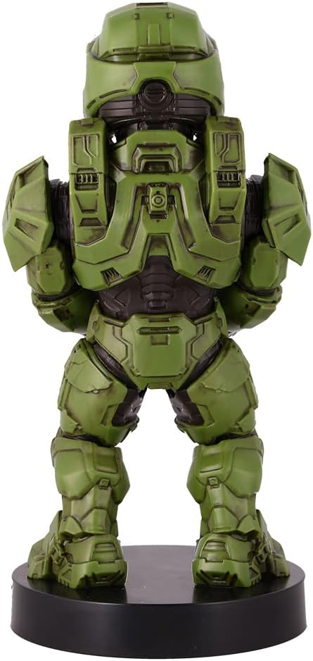 Exquisite Gaming: Halo: Master Chief - Mobile Phone &amp Gaming Controller Holder Device Stand Cable Guys Xbox Licensed Figure Green