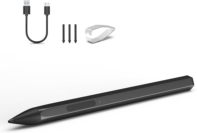 Stylus Pen for ASUS Transformer/Mini/ASUS Zenbook Flip/Pro/ASUS Vivobook Flip/Pro/Duo/ASUS Notebook Rechargeable MPP 2.0 Tilt Pen with 4096 Pressure Sensitivity Hexagonal Pen Body Design Black