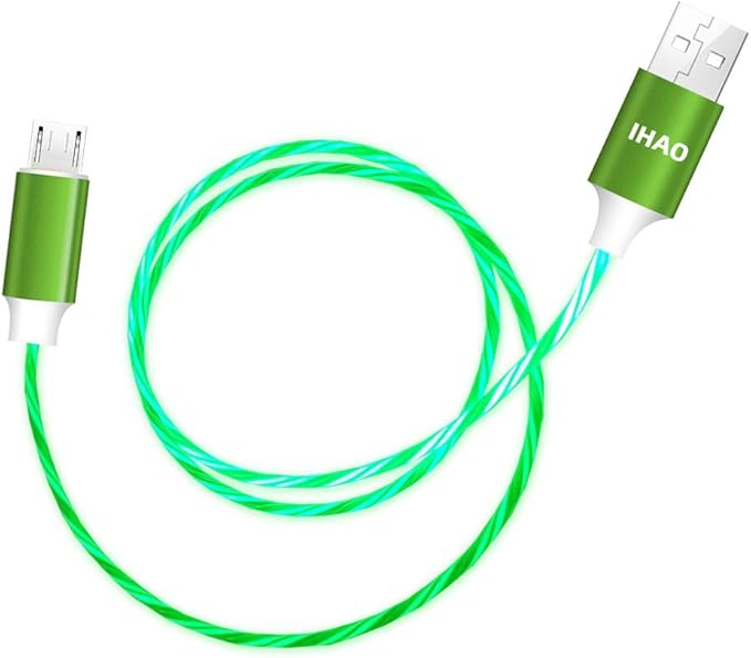 Green LED Flowing Micro USB
