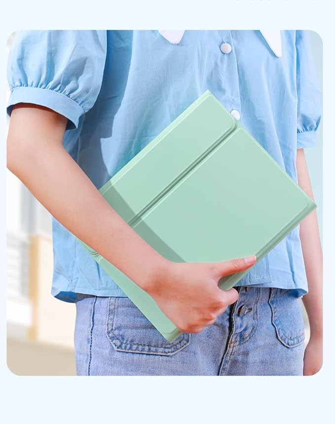 Keyboard Case Compatible with iPad mini A17 Pro/iPad mini 6th Generation Keyboard Case Round Button Detachable BT Color Keyboard Cover(Mint Green)