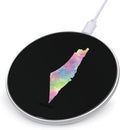 Palestine Map Tie-Dye Fast Portable Charger 10W Funny Graphic Phone Charging Pad with USB Cable