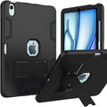 Puxicu Case for iPad Air 11 Inch (M3/M2-2025/2024) iPad Air 5th Generation 2022/4th Gen 2020 10.9 Inch Heavy Duty Rugged Protective Built-in Pencil Holder Black