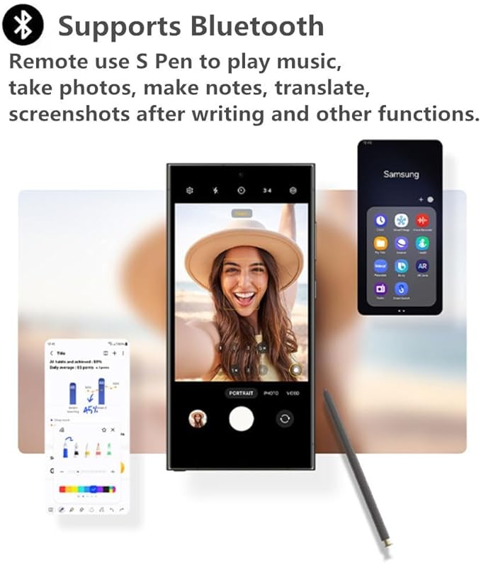 Galaxy S24 Ultra S Pen Replacement for Samsung Galaxy S24 Ultra Stylus Touch S Pen All Versions + 5 x Nibs (Gray)