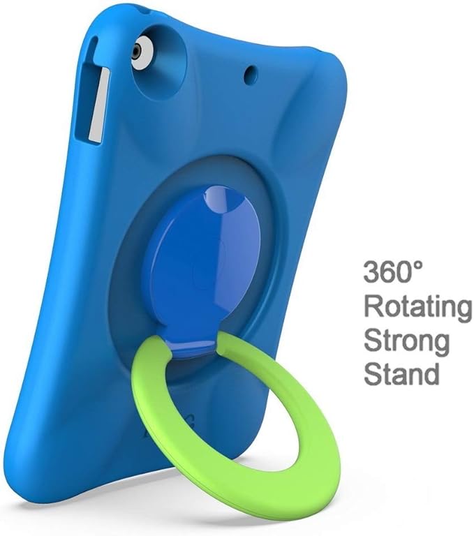 NLR FUN Pekoo Kids EVA Case for iPad | Multi-Direction Stable Stand | Compatible with 10.5-Inch iPad Air 2019 (3rd Generation) (Blue+Green)