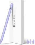 Pencil 2nd Generation Wireless Charging Pencil for iPad with Tilt &amp Palm Rejection Magnetic Stylus Pen for ipad Air M3/3/4/5 iPad mini 5/6 ipad 6/7/8/9/10/11 Gen ipad Pro 11/12.9 (Purple)