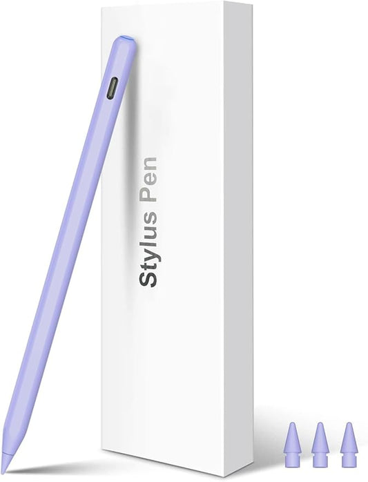 Pencil 2nd Generation Wireless Charging Pencil for iPad with Tilt &amp Palm Rejection Magnetic Stylus Pen for ipad Air M3/3/4/5 iPad mini 5/6 ipad 6/7/8/9/10/11 Gen ipad Pro 11/12.9 (Purple)