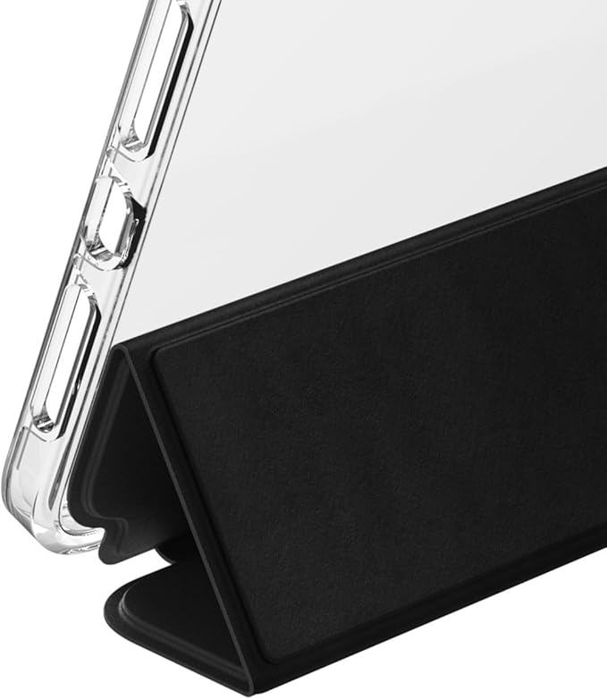 ZAGG Crystal Palace Folio Case for iPad mini 8.3 (A17 Pro) – 6.5ft Drop Protection Graphene Strength Anti-Scratch Case with Movie Stand Slim Design Recycled Content Clear
