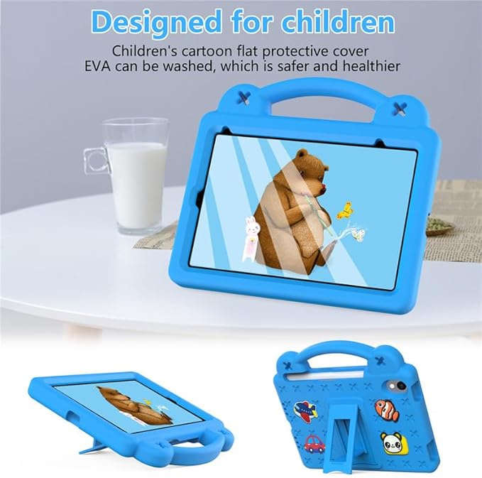 Compatible with Apple iPad mini 6 2021 8.3 inch Tablet Case Lightweight Shockproof Protective Case with Shoulder Strap &amp Stand Handle &amp Pen Tray for Girl Kid Gift Sky Blue