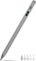 Pencil for iPad with Magnetic&amp5 Extra TipsUSB-C Faster ChargeStylus Pen Compatible with iPad 6-11th/A16Air M3/M2/3-5thPro M4&ampM5/11/12.9/13inchMini 5th-7th/A17Pro(Space Gray)