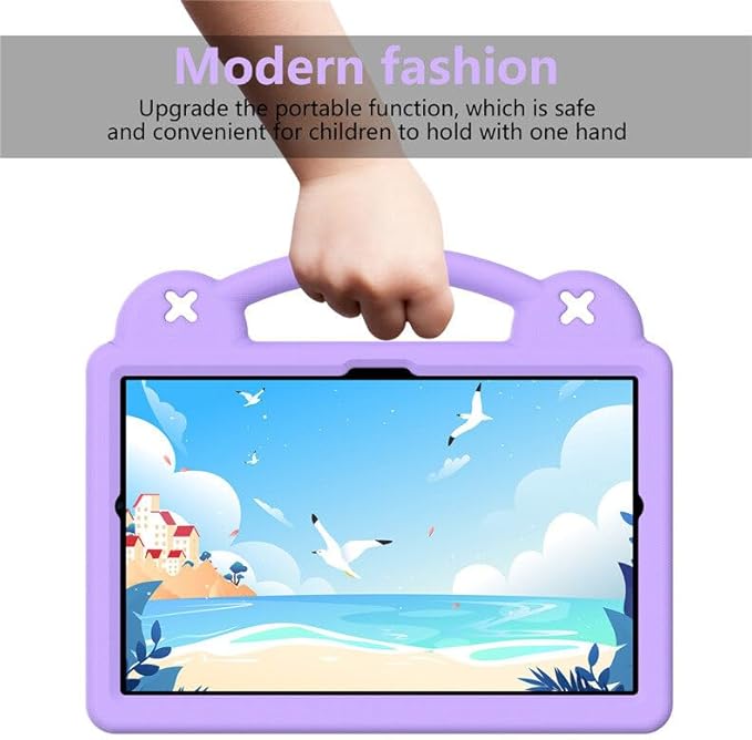 Compatible with Lenovo Tab M10 Plus(3rd Gen) 10.6 (2022)/Huawei MatePad Pro 10.8 (2019/2021)/SE 10.4(2023)/Samsung Tab A8 10.5 Tablet Case Kids Case with Shoulder Strap - Light Purple