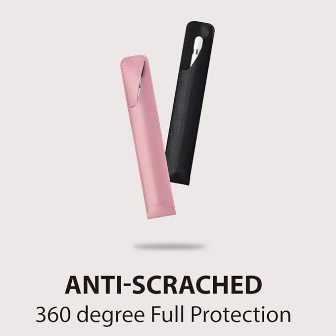 Moshi Magnet Vegan Leather Case for iPad Pencil Ultra-Slim Microfiber Lining Attaches to Moshi’s VersaCover Case Scratch Protection Metro Black