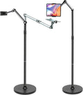 66“ Floor stand articulating arm with adjustable on Bed&ampCouch iphone stand and tablets standSturdy and Stable tripod replacementMinimalist Design Space-Saving Highly Flexiblecantilever Brac