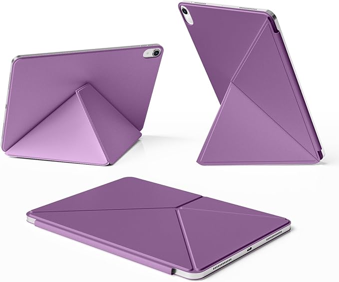 for iPad A16 Case iPad 11th/10th Generation Case (2025/2022) Removable Magnetic Cover Ultra Slim Shockproof Adjustable Portrait/Landscape Stand with Raised Screen View Auto Sleep/WakePurple