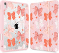 Case for iPad Air 11'' (M4 2026/M3 2025/M2 2024)/ iPad Air 10.9'' Air 5th /4th Gen Shockproof Cover with Clear Back Shell &amp Penceil Holder Auto Wake/Sleep Stand Cover Bows SD146