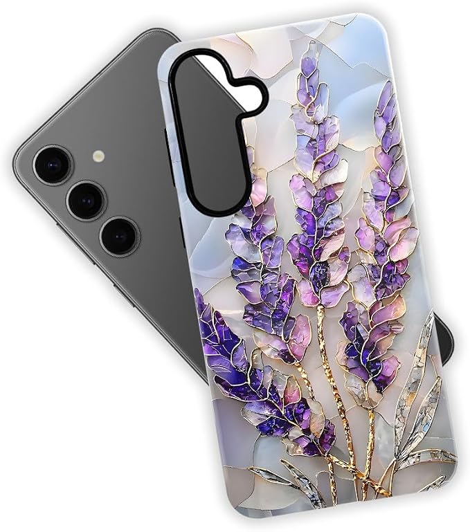 Lavender Stained Glass Purple Floral