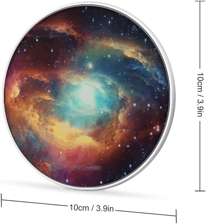 Gorgeous Galaxy Wireless Charger Fast Wireless Charging Pad with USB Cable 10W Anti-Slip Magnetic Wireless Charger Portable Slim Charger Puck Travel Charging Station