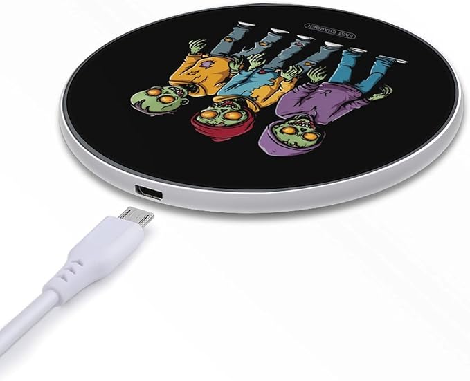 Halloween-Zombies Wireless Charger Anti-Slip Wireless Charging Pad Slim Charger Mat for Men Women