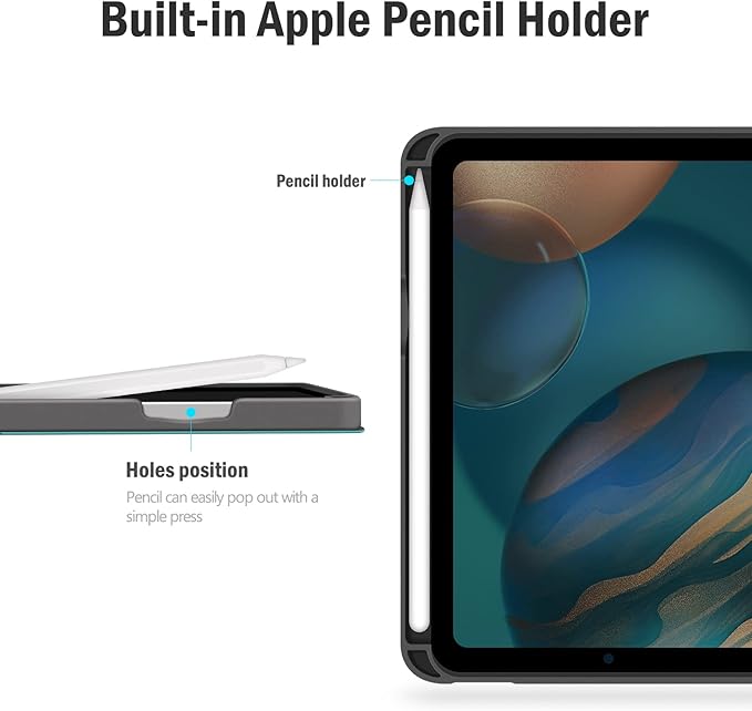 auaua Case for iPad mini 7 (A17 Pro 2024) / iPad mini 6 Case (2021) 8.3 inch with Pencil Holder Multiple Viewing Angles Magnetic Closure Auto Sleep/Wake (Green)