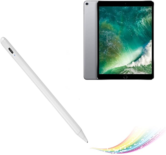 Electronic Stylus for iPad Pro 10.5 PencilActive Capacitive Pencil Compatible with Apple iPad Pro 10.5-inch Stylus PensGood on Drawing and Writing Type-C Rechargeable Pen White