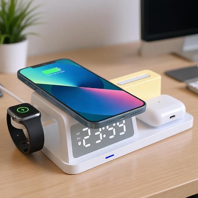 Wireless Charger Alarm Clock Ht309 Black