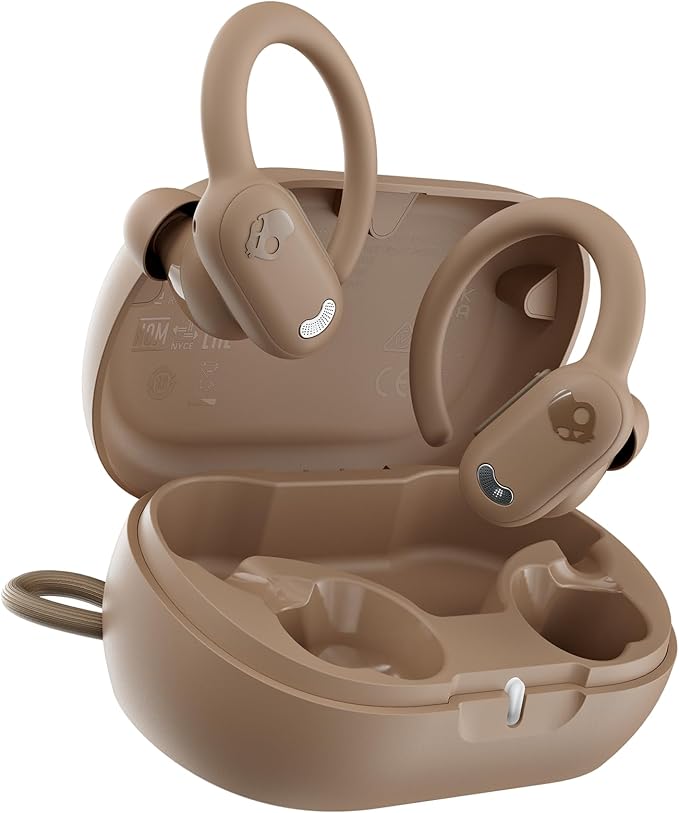 Skullcandy Push ANC Active Wireless Earbuds Bluetooth Headphones Noise Cancelling 58 Hours Battery Secure-Fit Over-Ear Hanger Sweat and Waterproof Microphone for iPhone Android - Primer