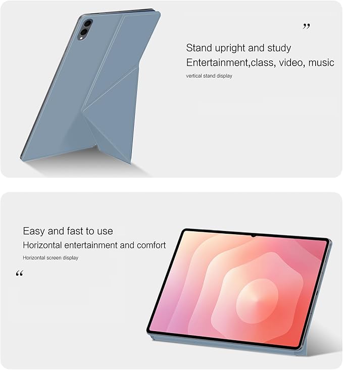 for Samsung Galaxy Tab S11 Ultra Case 14.6 inch Magnetic Attachment | Auto Wake/Sleep | Multi-Viewing Angles | Slim Light Shell Cover | Compatible with Samsung Galaxy Tab S11 Ultra |Blue-Grey