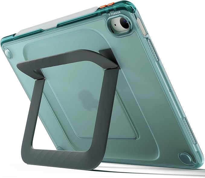 TORRAS Ostand K3 Neo for iPad Air 11 Inch Case (M4 2026 M3 2025 M2 2024) Viewing Angles AdjustableUltra Stable Stand Shockproof Protective Slim Kickstand Case with Pencil Holder Glacier Sprint