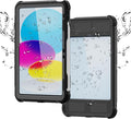 Compatible with iPad (A16)/10th Generation IP68 Waterproof Case A3354 A3355 A2757 A2696 w/Pencil Holder Kickstand Lanyard Shock-Proof Full-Sealing Cover Compatible with Magic Keyboard