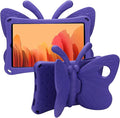 JGY Fire HD 10 Kids Tablet 10.1 11th Gen Pretty Butterfly Case for Kids Girl EVA Foam Full Cover Sturdy Fire HD 10 Case with Stand Pencil Holder Shockproof Rugged Case for Fire HD 10 Tablet(Purple)