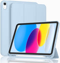 Case for iPad (A16) 11 Inch 2025/iPad 10th Generation 10.9 Inch 2022 Slim Trifold Stand Protective Cover with Pencil Holder and Soft TPU BackSupport Auto Sleep/Wake (Sky Blue)