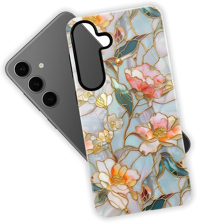 Stained Glass Aesthetic Flowers