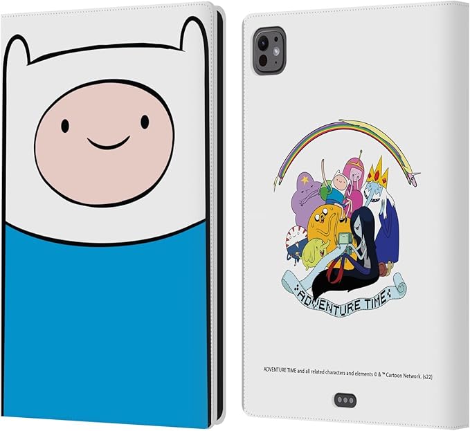 Head Case Designs Officially Licensed Adventure Time Finn The Human Graphics Leather Wallet Case Compatible with Apple iPad Pro 11 M4/M5 2024/2025