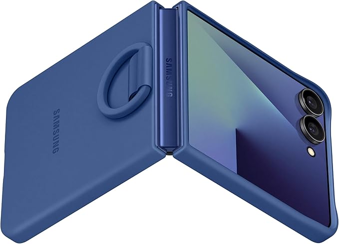 Samsung Galaxy Z Flip7 Official Ring Phone Case Silicone Easy to Carry Soft Sleek US Version Navy