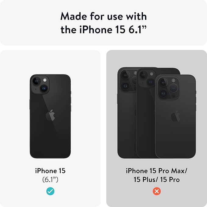 Mous - Resistant Tempered Glass Screen Protector for iPhone 15 HD - 2 Pack