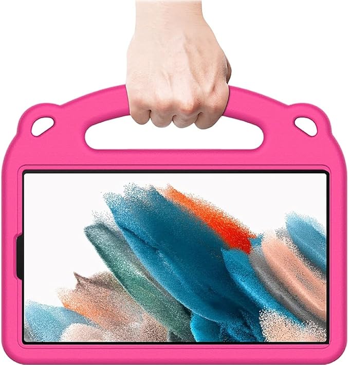 SaharaCase Teddy Bear KidProof Case for Samsung Galaxy Tab A8 10.5 Inch (2021) [Shockproof Bumper] Rugged Child Protection Antislip Integrated Kickstand (Pink)