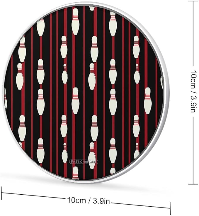 Bowling Wireless Charger Anti-Slip Wireless Charging Pad Slim Charger Mat for Men Women